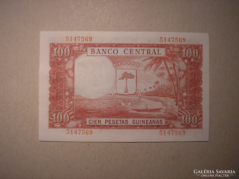 Egyenlítői Guinea - 100 Peseta 1969 XF