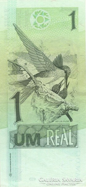 1 real 1999 Kolibri madár Brazilia 39. signo 2. Gyönyörű