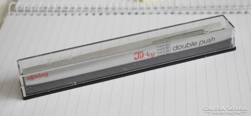 Rotring , rOtring Tikky metallic double push , töltőceruza 0,5 , 80-as évek , eredeti dobozával I.