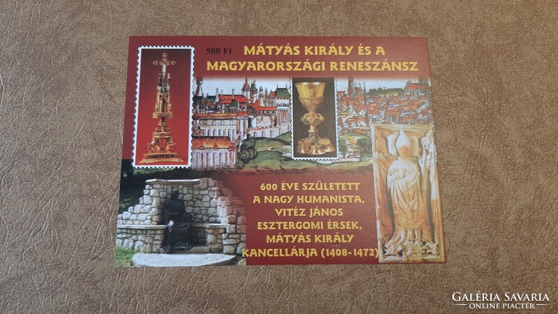 Emlékív Mátyás király és a magyarországi reneszánsz **