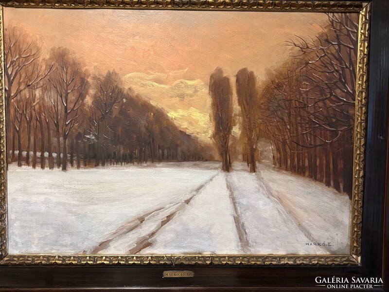 Markó Ernő - Téli fasor..(71x91cm)