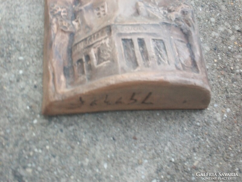Jakab L. fali kép, Sopron 28 x 13 cm