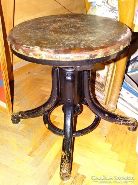 ANTIK JELZETT THONET ZONGORA SZÉK ( AKÁR ÁLLVÁNY POSZTAMENS )