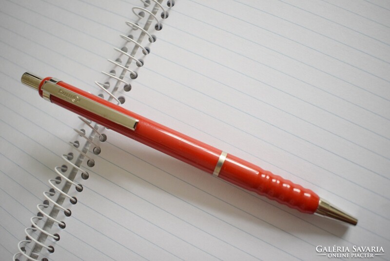 Rotring , rOtring Tikky special golyóstoll piros színű fém karikával , műanyag tollbetét 80-as évek