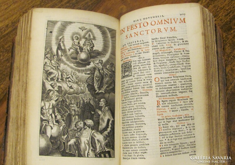 Breviarium Romanum - 1685 - sok metszettel, szép állapot - ritka darab !