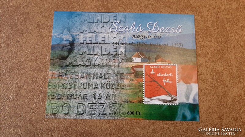 Emlékív Szabó Dezső magyar író **