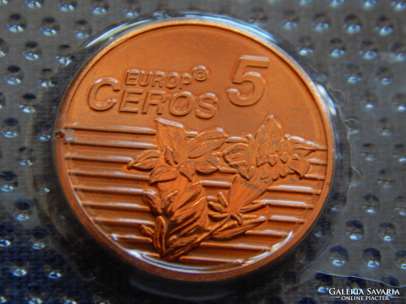 Svájc Euro Forgalmi sor 2003 Próba tervezet (8 darab érme: 1 C - 2 €) Lásd leírás!