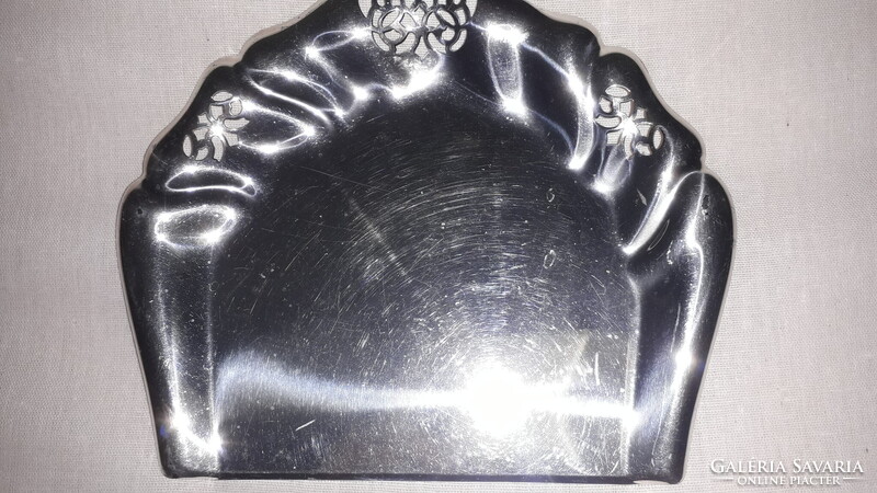 Metal chrome-plated table patterned shovel 17x15 cm. New