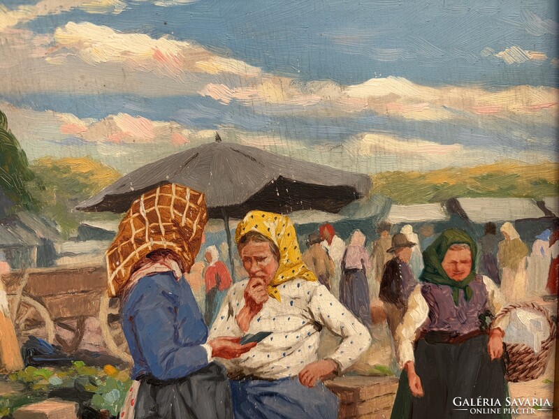 Pállya Carolus (1875-1930) Vásárban