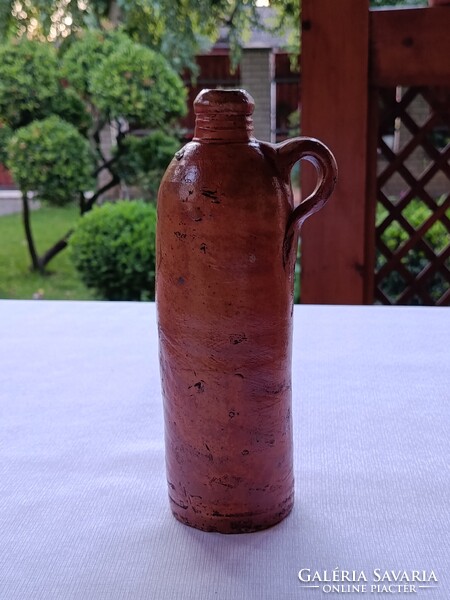 Antique german ceramic / stoneware MINERAL WATER BOTTLE Selters Nassau with inscription