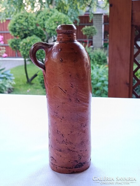 Antique german ceramic / stoneware MINERAL WATER BOTTLE Selters Nassau with inscription