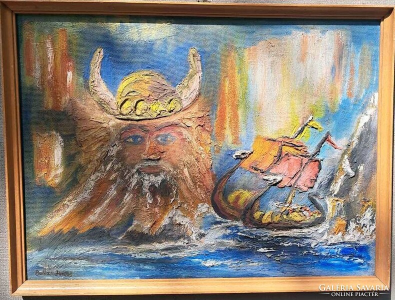 „Roma festő: Balázs János :  Viking mítosz