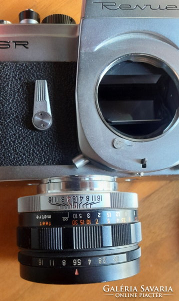 Revue SR filmes tükörreflexes fényképezőgép Hexar 52 mm F1.8 objektívvel