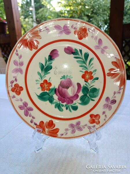 Korondi Józsa János hand-painted folk-style WALL PLATE