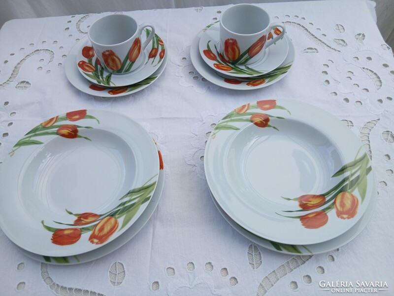 2 személyes VaBene porcelán étkészlet -romantikus-leárazva!