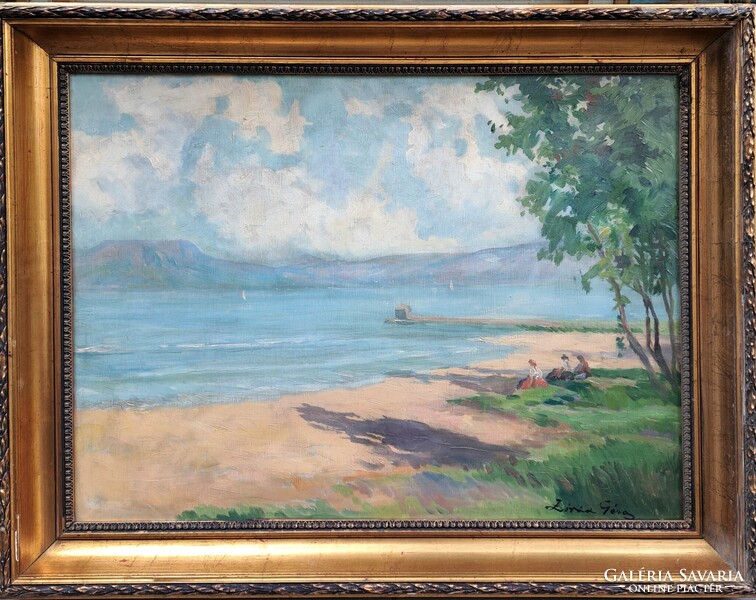 Zórád Géza (1880-1960) : Balaton, 60x80 cm.