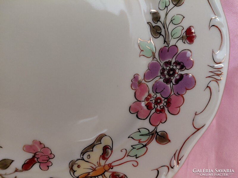 HIBÁTLAN! Zsolnay porcelán pillangó mintás 6 + 1 süteményes vagy szendvicses készlet