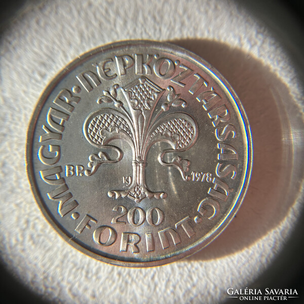 1978-as 200 forintos az első magyar aranyforint emlékére UNC