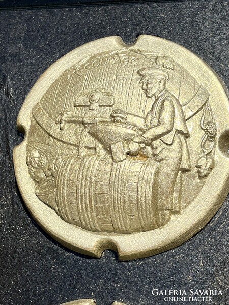 CHAMPAGNE CLUB - La Vieille Champagne – Falra Akasztható Champagne Dombormű Sorozat, 1950-es Évek