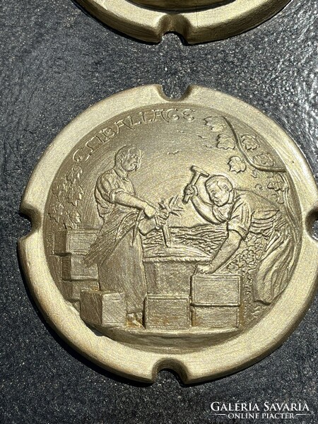 CHAMPAGNE CLUB - La Vieille Champagne – Falra Akasztható Champagne Dombormű Sorozat, 1950-es Évek