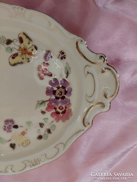 HIBÁTLAN! Zsolnay porcelán pillangó mintás 6 + 1 süteményes vagy szendvicses készlet