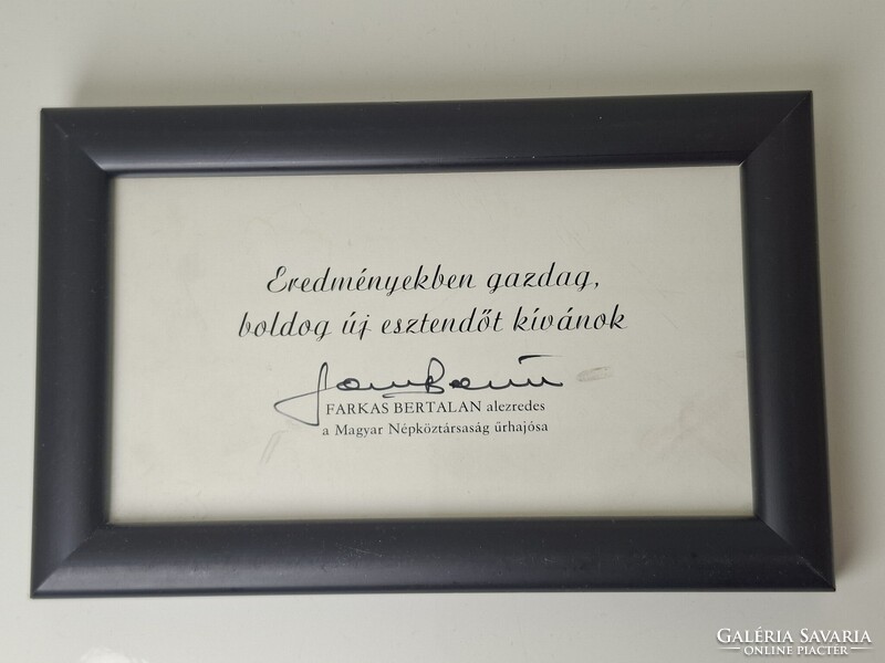 Signed FARKAS BERTALAN greeting
