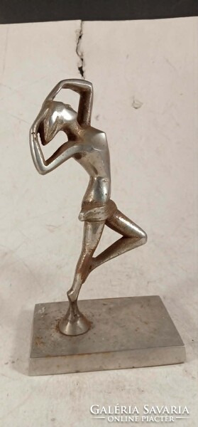 Art deco nikkelezett akt szobor 260