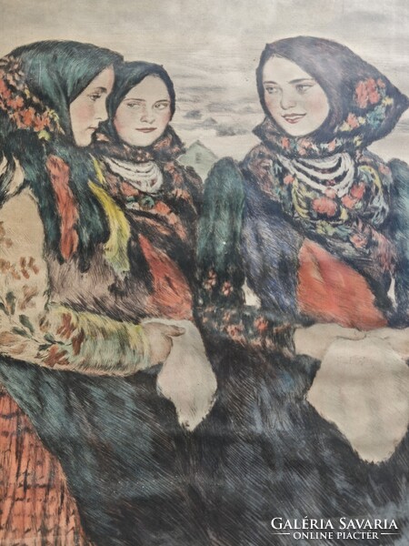 BUJÁKI LÁNYOK, GLATZ OSZKÁR-PRIHODA,  RÉZKARC,