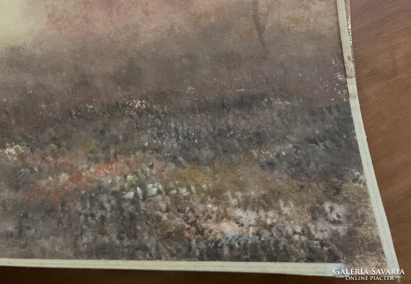 Nemes Tibor (1955 - ) Színes erdő - akvarell, jelezve