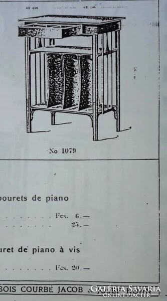 Jacob és Josef Kohn asztal - Gustav Siegel terv. / gramofon-hanglemez... ( " Thonet " )