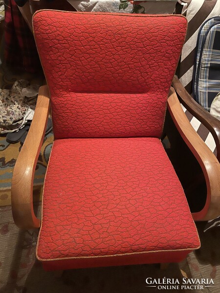 Rumba fotel eredeti piros szövettel