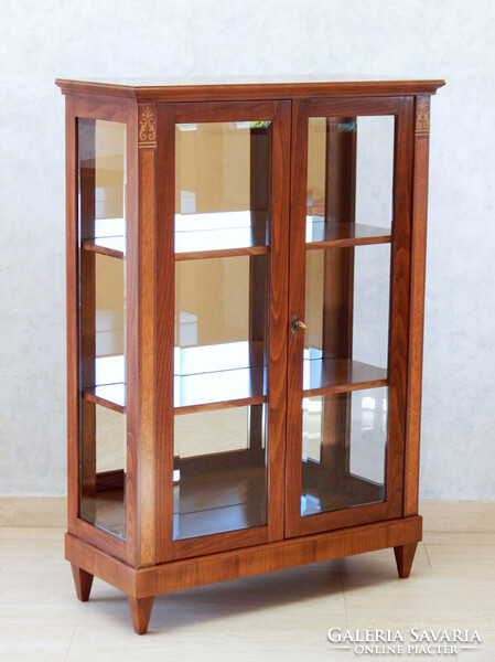 Biedermeier kétajtós vitrin  [ D - 03 ]  Bútorgyártás mesterfokon!