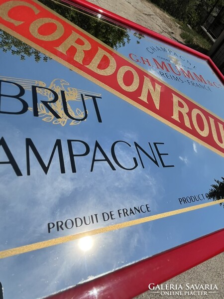 CHAMPAGNE CLUB - G.H. Mumm Cordon Rouge vintage reklámtükör