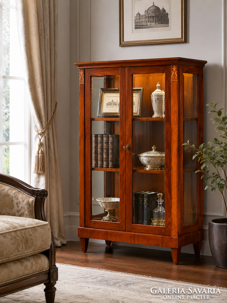 Biedermeier kétajtós vitrin  [ D - 03 ]  Bútorgyártás mesterfokon!