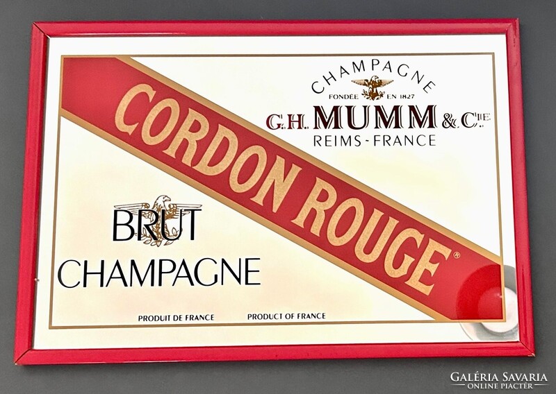 CHAMPAGNE CLUB - G.H. Mumm Cordon Rouge vintage reklámtükör
