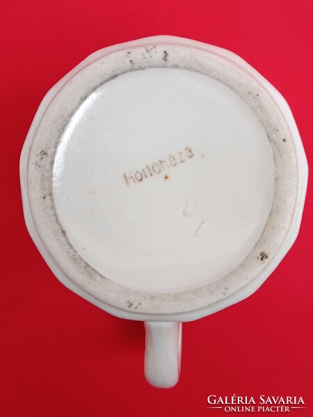 Vintage hollóházi rózsás BÖGRE / CSÉSZE dekorációnak