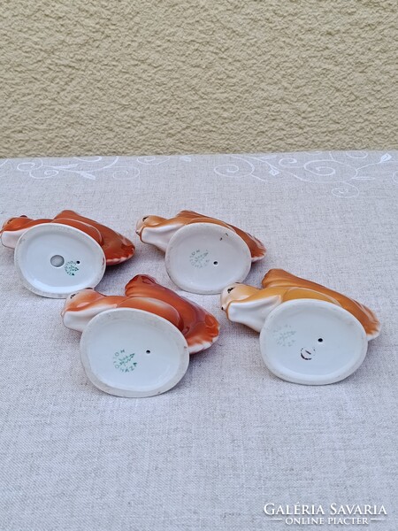 Retro régi hollóházi PORCELÁNFIGURA - mókus