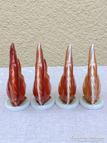 Retro régi hollóházi PORCELÁNFIGURA - mókus