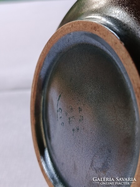 Egyedi formavilágú retro eozinmázas porcelán teás / kávés KANNA