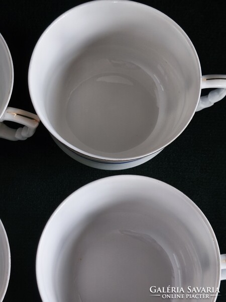 Zsolnay porcelán csésze szett (1950-60')