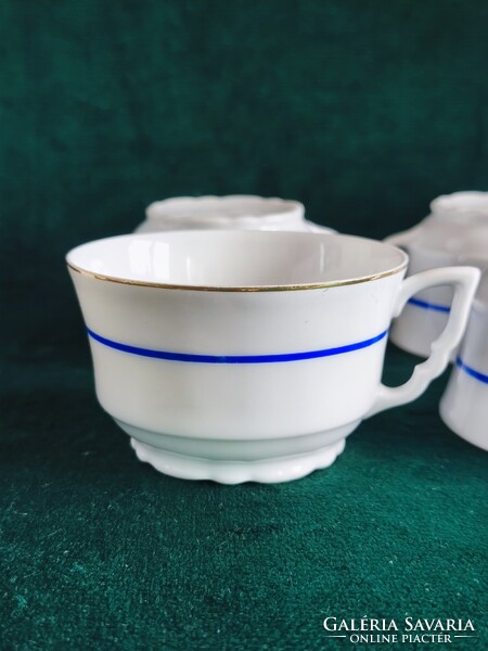 Zsolnay porcelán csésze szett (1950-60')