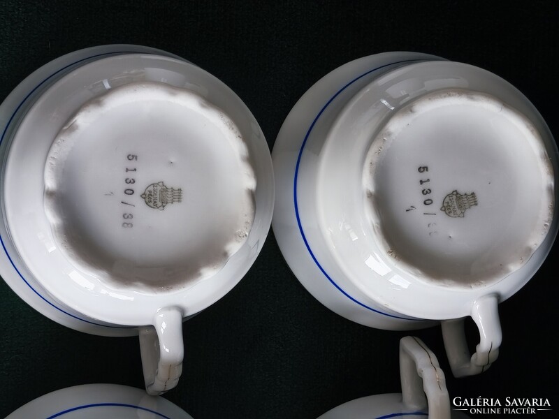 Zsolnay porcelán csésze szett (1950-60')