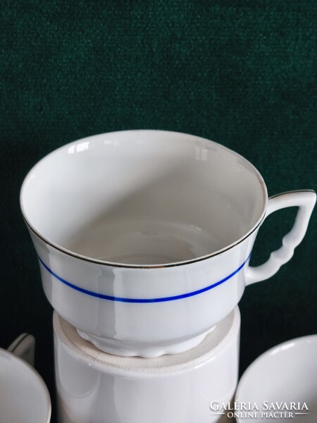 Zsolnay porcelán csésze szett (1950-60')