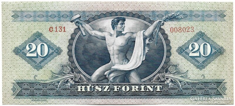 20 forint 1957 3. UNC