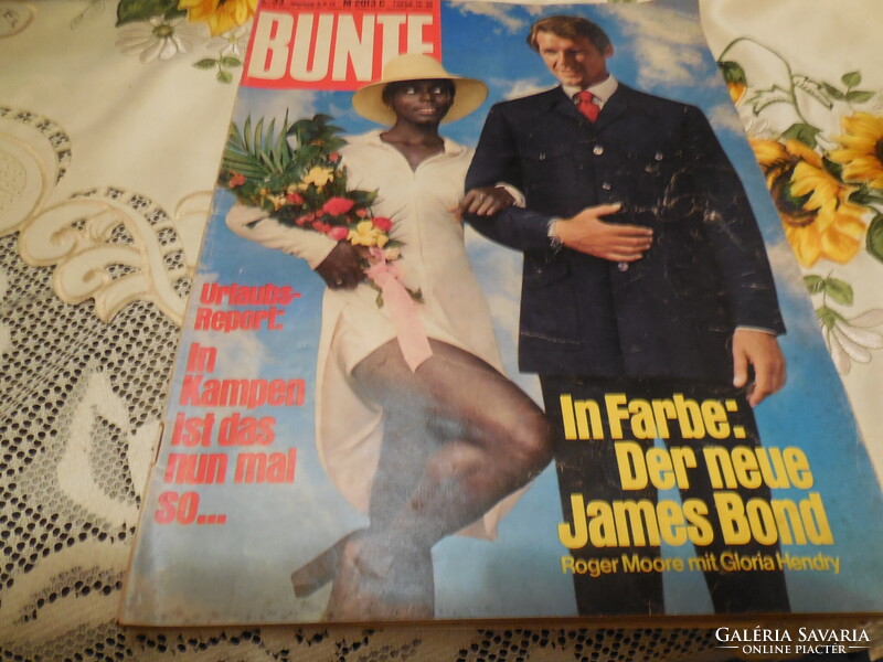 BUNTE - colorful West German magazine  from ..1973 , interesting stories , beautiful photos