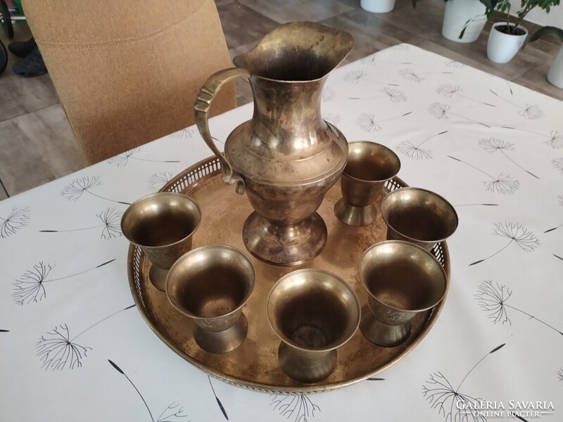 Régi réz italos készlet, cca 2 kg
