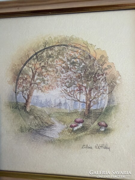 A delicate, elegant image, a spectacular piece, marked.