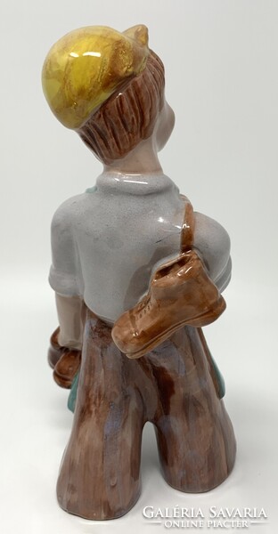 H. Ráhmer Mária (1911-1998) suszterinas mázas kerámia figura (24cm) RZ