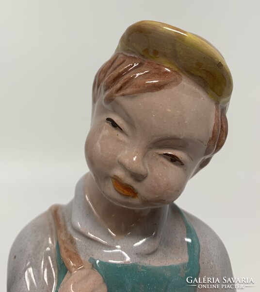 H. Ráhmer Mária (1911-1998) suszterinas mázas kerámia figura (24cm) RZ