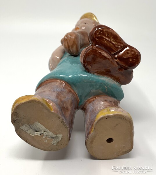 H. Ráhmer Mária (1911-1998) suszterinas mázas kerámia figura (24cm) RZ